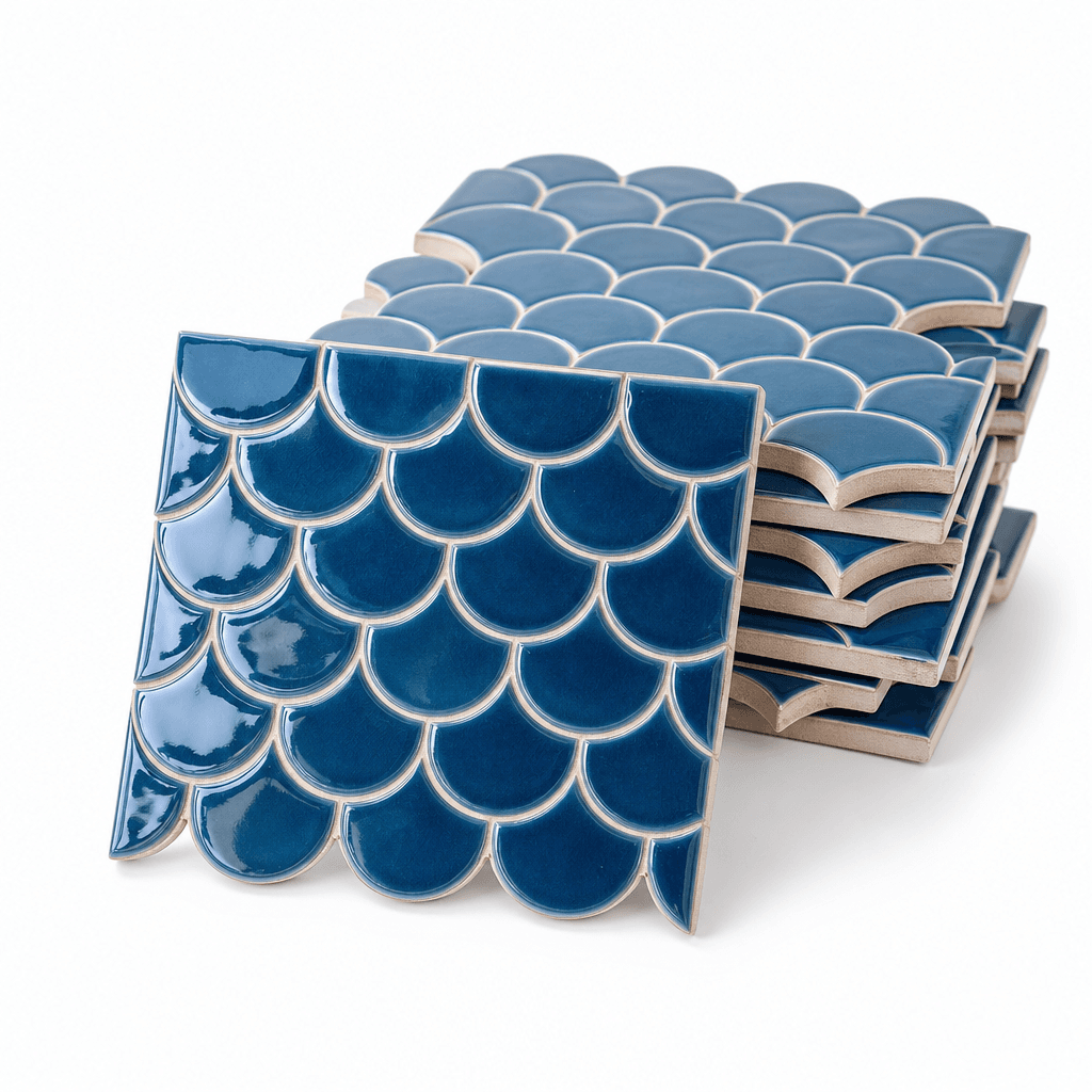 Плитка керамическая Escama blu 10×30 см